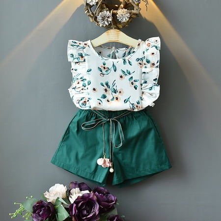 DAETIROS Quick Drying Casual Fashion Ruffle Cute Baby Two-piece Elastic Girls Trousers Green
DAETIROS Quick Drying Casual Fashion Ruffle Cute Baby Two-piece Elastic Girls Trousers Green