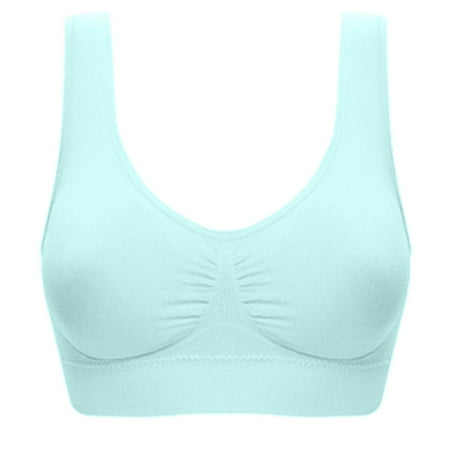 

FAFWYP Women s Plus Size Sports Bras for Large Bust High Support No Underwire High Impact Fitness T-Shirt Paded Yoga Sports Bra Comfort Full Coverage Everyday Sleeping Seamless Bralettes