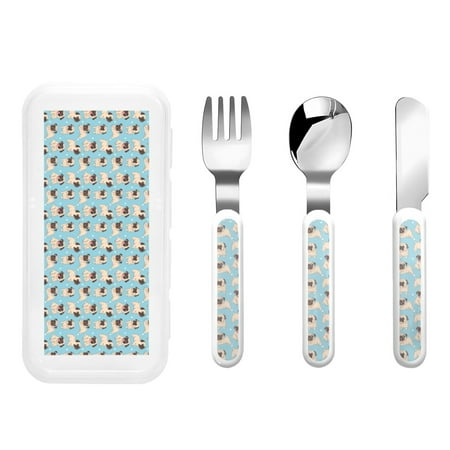 Balery Funny Cartoon Pugs for Stainless Steel Kids Silverware Set - Child and Toddler Safe Flatware - Children s Knife Fork And Spoon Set - Metal Kids Cutlery Set
Balery Funny Cartoon Pugs for Stainless Steel Kids Silverware Set - Child and Toddler Safe Flatware - Children s Knife Fork And Spoon Set - Metal Kids Cutlery Set