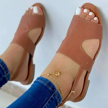 Closed Toe Sandals Women Sandals Simple Summer Sandals Women SandalsLadies Fashion Summer Leopard Print Leather Open Toe Buckle Flat SandalsBrown40
Closed Toe Sandals Women Sandals Simple Summer Sandals Women SandalsLadies Fashion Summer Leopard Print Leather Open Toe Buckle Flat SandalsBrown40