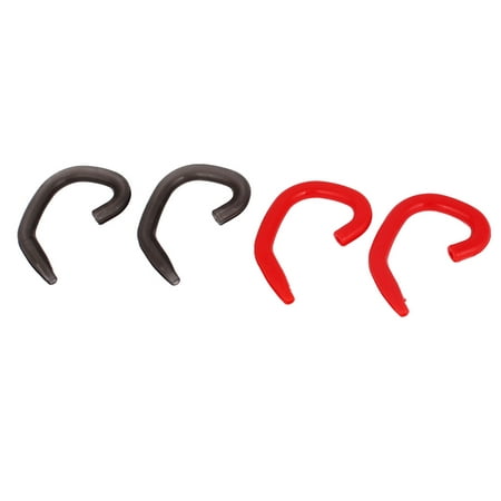 2 Pairs Gray Red Ear Hooks Loops Clips for bluetooth Headset Earphone