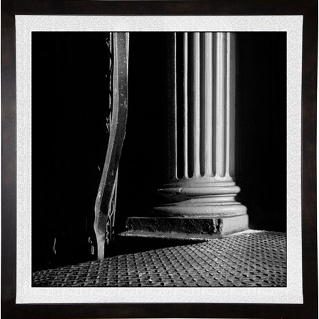 Column And Steel B&W-HARBUI50432 Print 10"x10" by Harold Silverman - Buildings & Cityscapes in a Cafe Espresso