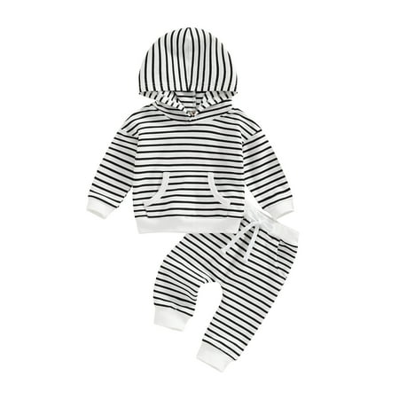 Meihuida Toddler Baby Unisex Casual Suit Stripe Printed Long Sleeve Hooded Tops+Patchwork Long Pants
Meihuida Toddler Baby Unisex Casual Suit Stripe Printed Long Sleeve Hooded Tops+Patchwork Long Pants