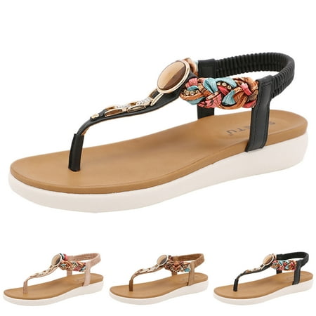 Cathalem Saltwater Sandals for Women Women Sandals Bohemian Style Sandals Flat Bottom Comfortable Light Rhinestone Sandals Women Brown 8
Cathalem Saltwater Sandals for Women Women Sandals Bohemian Style Sandals Flat Bottom Comfortable Light Rhinestone Sandals Women Brown 8