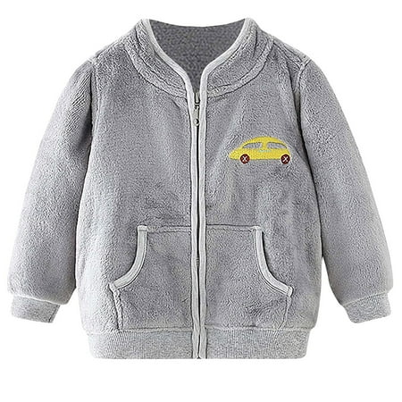 BIZIZA Infant Baby Jacket Pockets Long Sleeve High Neck Fleece Zip Up Print for 6M-5Y Chlid Tops Gray 110
BIZIZA Infant Baby Jacket Pockets Long Sleeve High Neck Fleece Zip Up Print for 6M-5Y Chlid Tops Gray 110