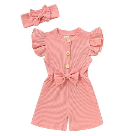 Zukuco Toddler Baby Girls Outfits One Piece Romper Summer Jumpsuit Sleeveless Overalls Clothes for Little Girl
Zukuco Toddler Baby Girls Outfits One Piece Romper Summer Jumpsuit Sleeveless Overalls Clothes for Little Girl
