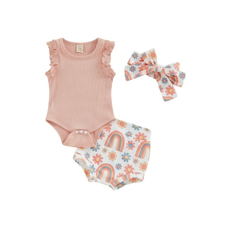 3PCS Baby Girls Summer Rompers Clothes Set Ribbed Sleeveless Jumpsuit Casual Print Shorts Headband
3PCS Baby Girls Summer Rompers Clothes Set Ribbed Sleeveless Jumpsuit Casual Print Shorts Headband