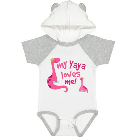 Inktastic My Yaya Loves Me Granddaughter Dinosaur Gift Baby Girl Bodysuit