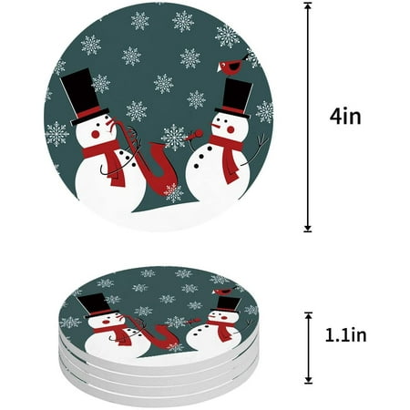 KXMDXA Christmas Snowman Set of 6 Round Coaster for Drinks Absorbent Ceramic Stone Coasters Cup Mat with Cork Base for Home Kitchen Room Coffee Table Bar Decor
KXMDXA Christmas Snowman Set of 6 Round Coaster for Drinks Absorbent Ceramic Stone Coasters Cup Mat with Cork Base for Home Kitchen Room Coffee Table Bar Decor