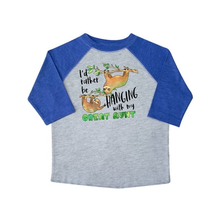 Inktastic Id Rather Be Hanging with my Great Aunt- Cute Sloths Gift Toddler Boy or Toddler Girl T-Shirt
Inktastic Id Rather Be Hanging with my Great Aunt- Cute Sloths Gift Toddler Boy or Toddler Girl T-Shirt