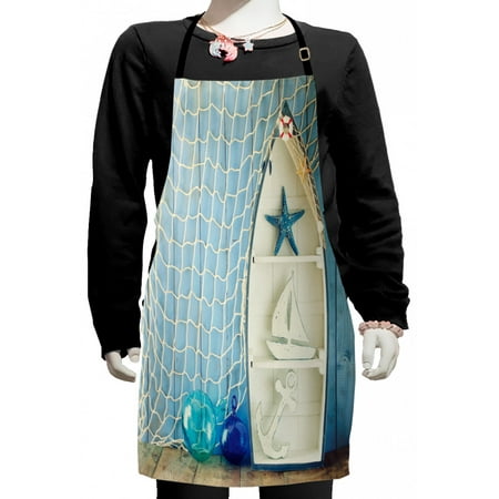 Nautical Kids Apron Sea Objects on Wooden Backdrop Vintage Boat Starfish Shell Fishing Net Photo Boys Girls Apron Bib with Adjustable Ties for Cooking Baking Painting Blue White by Ambesonne
Nautical Kids Apron Sea Objects on Wooden Backdrop Vintage Boat Starfish Shell Fishing Net Photo Boys Girls Apron Bib with Adjustable Ties for Cooking Baking Painting Blue White by Ambesonne