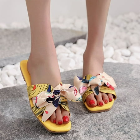 uikmnh Slippers for Women Spring And Summer Casual Bow Flat Heel Bohemian Beach Sandals Yellow 6.5
uikmnh Slippers for Women Spring And Summer Casual Bow Flat Heel Bohemian Beach Sandals Yellow 6.5