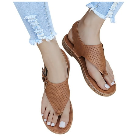 Aayomet Womens Wedge Sandals Shoes Women Breathable Fashion Strap Open Beach Sandals Toe Buckle Summer Flat Women s sandals Khaki 9.5
Aayomet Womens Wedge Sandals Shoes Women Breathable Fashion Strap Open Beach Sandals Toe Buckle Summer Flat Women s sandals Khaki 9.5