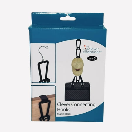 Connecting Hooks - Set Of 5 + Rod Hanger + Over-door Hardware - Color Black - Brand Roomforlife
Connecting Hooks - Set Of 5 + Rod Hanger + Over-door Hardware - Color Black - Brand Roomforlife