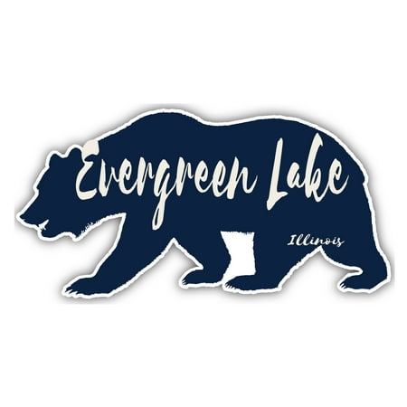 Evergreen Lake Illinois Souvenir 3x1.5-Inch Fridge Magnet Bear Design