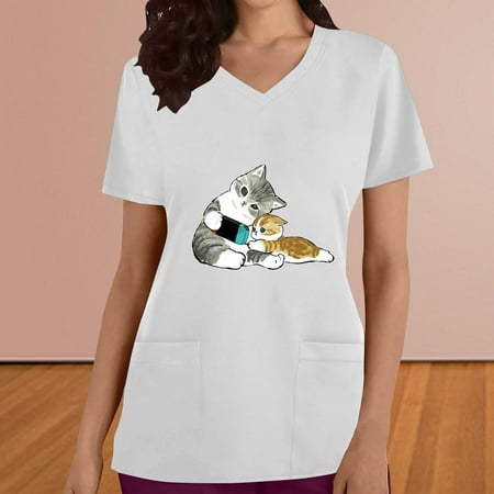 Funicet Savings Clearance 2023! Plus Size Tops for Women Scrubs Top Nurses Uniforms Cute Cartoon Graphics V Neck Working Uniform Short Sleeve Tops T-Shirts Workwear w/ Pockets
Funicet Savings Clearance 2023! Plus Size Tops for Women Scrubs Top Nurses Uniforms Cute Cartoon Graphics V Neck Working Uniform Short Sleeve Tops T-Shirts Workwear w/ Pockets
