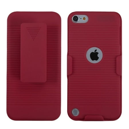 Insten Hard Rubber Coated Cover Case with Holster For Apple iPod Touch 6th 5th Gen case cover