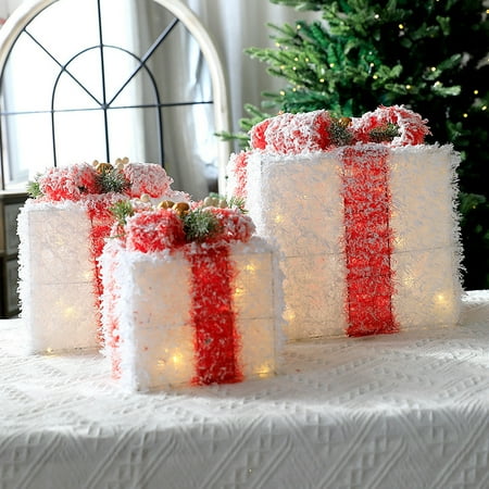 New Year Reset Dvkptbk Lighted Gift Boxes Set Of 3 White Red Present Boxes With 80Led Mini Bulb Box For Under Xmas Tree Decorations Yard
New Year Reset Dvkptbk Lighted Gift Boxes Set Of 3 White Red Present Boxes With 80Led Mini Bulb Box For Under Xmas Tree Decorations Yard