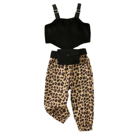 AmShibel 3 Pieces Girls Pants Set Fuzzy Tank Tops + Cow Print/Leopard Print Long Pants + Waist Bag Set for Kids
AmShibel 3 Pieces Girls Pants Set Fuzzy Tank Tops + Cow Print/Leopard Print Long Pants + Waist Bag Set for Kids