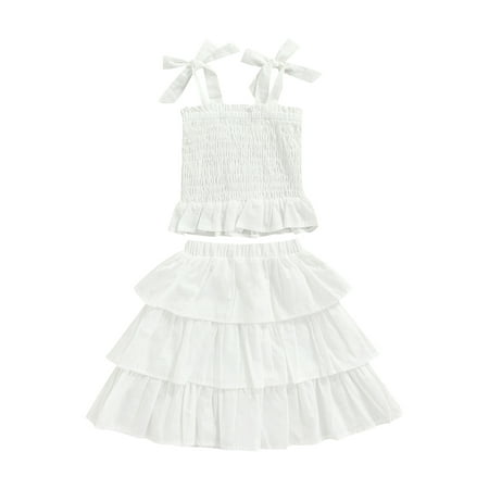 ZIYIXIN Toddler Baby Girl Summer 2Pcs Outfit Clothes Spaghetti Strap Sleeveless Smocking Stitch Top Tutu Cake Skirt Set White 1-2 Years
ZIYIXIN Toddler Baby Girl Summer 2Pcs Outfit Clothes Spaghetti Strap Sleeveless Smocking Stitch Top Tutu Cake Skirt Set White 1-2 Years
