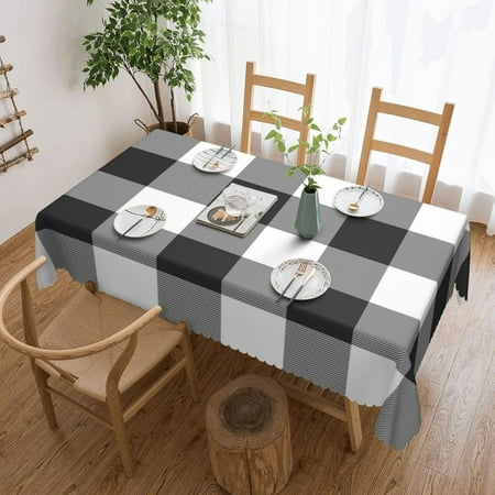 Rectangle Table Cloth Buffalo Plaid White Scottish Clan Tartan Resistant Washable Tablecloth Decorative Table Cover for Dining Indoor and Outdoor 
Rectangle Table Cloth Buffalo Plaid White Scottish Clan Tartan Resistant Washable Tablecloth Decorative Table Cover for Dining Indoor and Outdoor