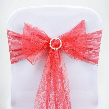 Efavormart 5pc x JOLLY GOOD Lace Chair Sashes for Wedding Events Banquet Decor Chair Bow Sash Party Decoration Supplies - Coral
Efavormart 5pc x JOLLY GOOD Lace Chair Sashes for Wedding Events Banquet Decor Chair Bow Sash Party Decoration Supplies - Coral