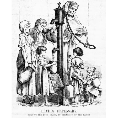 Cholera-Infected Pump 1854 Rolled Canvas Art - Science Source (18 x 24)