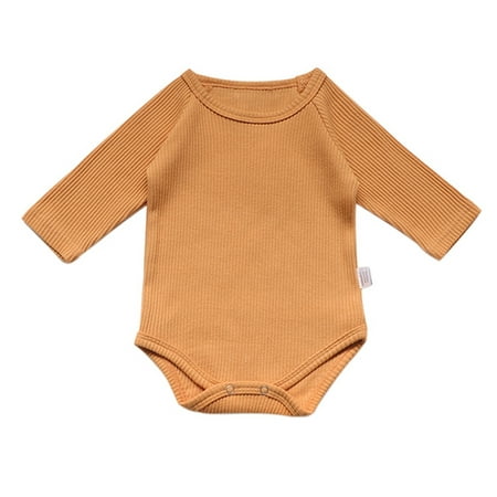 

ZHAGHMIN Jumpers For Babies Baby Girls Boys Solid Ribbed Cotton Autumn Long Sleeve Romper Bodysuit Clothes Month Baby Clothes Bodysuit For Baby 3 Month Old Baby Must Haves Thermal Boys Long Sleeve B