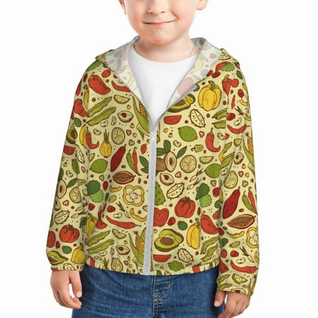 Gaeub Fruits And Vegetables Print Athletic Sun Protection Hoodie for Kids Long Sleeve Outdoor UV Shirt Running Fishing Top for Boys Girls-4 Years
Gaeub Fruits And Vegetables Print Athletic Sun Protection Hoodie for Kids Long Sleeve Outdoor UV Shirt Running Fishing Top for Boys Girls-4 Years