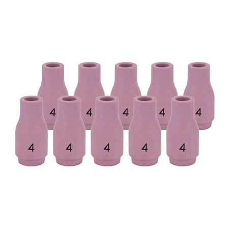 Alumina Nozzle Cups for TIG Welding Torches Series 9/20/25 with Standard Set-Up and 17/18/26 with Stubby Set-Up - Model: 13N08 - #4 (1/4 ) - (10 PACK)
Alumina Nozzle Cups for TIG Welding Torches Series 9/20/25 with Standard Set-Up and 17/18/26 with Stubby Set-Up - Model: 13N08 - #4 (1/4 ) - (10 PACK)