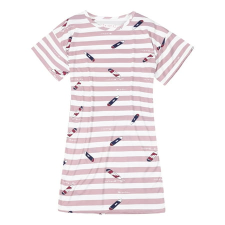 Casual Dresses for Women Short Sleeve Summer Short Night Silk Milk Pajamas Shirt Sleeved Printed Pajamas Sleepwear Dress
Casual Dresses for Women Short Sleeve Summer Short Night Silk Milk Pajamas Shirt Sleeved Printed Pajamas Sleepwear Dress