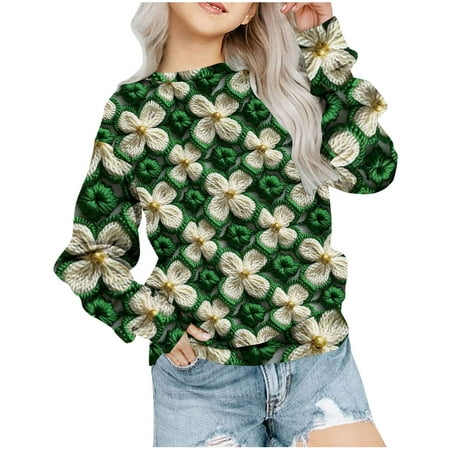 Sweater Kids Clearance Sale Girls Crewneck Oversized Sweatshirt Kids Fashion Long Sleeve Pullover Tops 1-12 Years Sweater Kids Green 9-10T
Sweater Kids Clearance Sale Girls Crewneck Oversized Sweatshirt Kids Fashion Long Sleeve Pullover Tops 1-12 Years Sweater Kids Green 9-10T