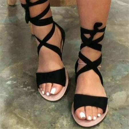 〖Yilirongyumm〗 Black 36 Sandals Women Leisure Roman Style Women s Flock Summer Non Slip Cross Straps Flat Beach Open Toe Breathable Sandals Shoes
〖Yilirongyumm〗 Black 36 Sandals Women Leisure Roman Style Women s Flock Summer Non Slip Cross Straps Flat Beach Open Toe Breathable Sandals Shoes