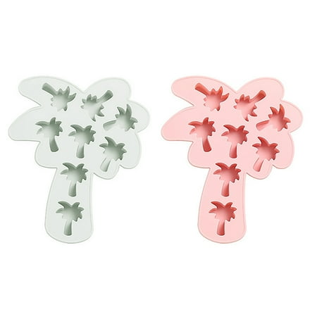 2pcs Coconut Tree Shape Fondant Mold Silicone Mould Chocolate Mold for Home