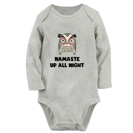 Namaste Up All Night Funny Rompers Newborn Baby Unisex Bodysuits Infant Jumpsuits Toddler 0-12 Months Kids Long Sleeves Oufits (Gray 6-12 Months)
Namaste Up All Night Funny Rompers Newborn Baby Unisex Bodysuits Infant Jumpsuits Toddler 0-12 Months Kids Long Sleeves Oufits (Gray 6-12 Months)