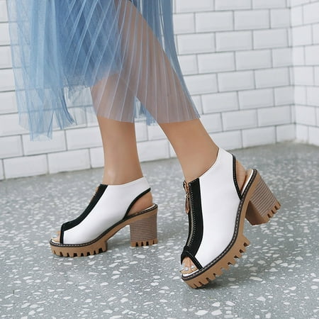 Tuscom Women s High Heels Sandals Zipper Closure Chunky Heels for Women Square Heeled Sandal Shoes for Women Party Dress Shopping Work
Tuscom Women s High Heels Sandals Zipper Closure Chunky Heels for Women Square Heeled Sandal Shoes for Women Party Dress Shopping Work