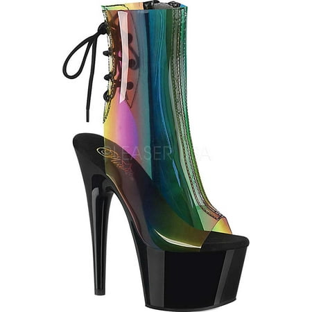 Women s Pleaser Adore 1018C-RB Open Toe Bootie