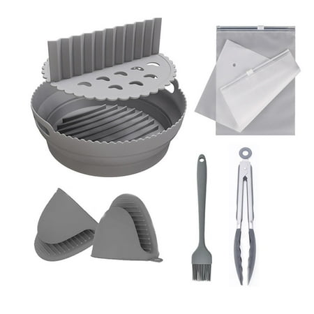 JCWRYPS Kitchen Supplies Air Fryer Silicone Baking Pan Accessories Upgrade Opening Hole Energy Silicone Liners Accessories(Silicone Baking Pan Set)6Pcs (Gray 1)
JCWRYPS Kitchen Supplies Air Fryer Silicone Baking Pan Accessories Upgrade Opening Hole Energy Silicone Liners Accessories(Silicone Baking Pan Set)6Pcs (Gray 1)
