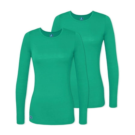 Adar Underscrubs for Women 2 Pack - Long Sleeve Underscrub Comfort Tee