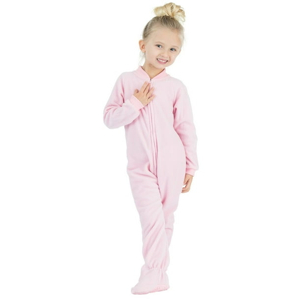 Footed Pajamas - Baby Pink Toddler Fleece Onesie