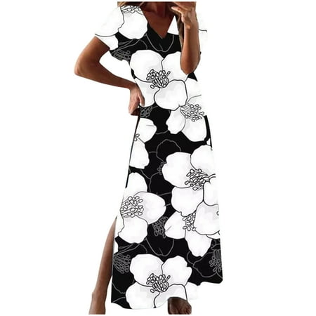 Juebong Women Fashion Casual Sexy Floral Print Short Sleeve Round Neck Beach Long Dress
Juebong Women Fashion Casual Sexy Floral Print Short Sleeve Round Neck Beach Long Dress
