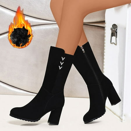 Cathalem Tall Womens Boots Wide Calf Fashion Casual Women s Shoes Suede Solid Side Zipper Leather Riding Boots Women Wide Calf Black 8
Cathalem Tall Womens Boots Wide Calf Fashion Casual Women s Shoes Suede Solid Side Zipper Leather Riding Boots Women Wide Calf Black 8