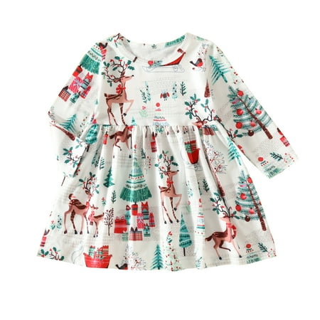 KTMKH Girls Boho Dresses Toddler Girls Long Sleeve Christmas Cartoon Deer Prints Clothes Floral Dress 3-4 Years
KTMKH Girls Boho Dresses Toddler Girls Long Sleeve Christmas Cartoon Deer Prints Clothes Floral Dress 3-4 Years