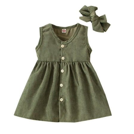 GWAABD Girls Silm Fit Dress Green Polyester Summer Kids Girls toddler Soild Sleeveless Princess Girls Button Dress Cloths 120
GWAABD Girls Silm Fit Dress Green Polyester Summer Kids Girls toddler Soild Sleeveless Princess Girls Button Dress Cloths 120