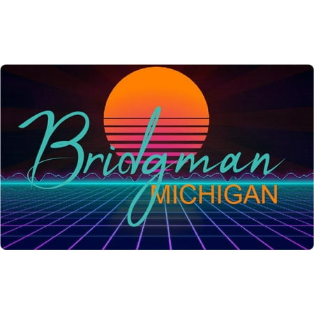 Marlette Michigan 4 X 2.25-Inch Fridge Magnet Retro Neon Design