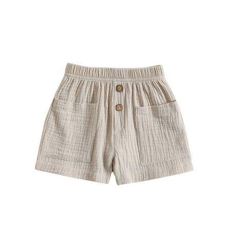 Suanret Toddler Baby Boys Girls Casual Shorts Solid Color Elastic Short Pants with Pockets Newborn Summer Shorts Khaki 18-24 Months
Suanret Toddler Baby Boys Girls Casual Shorts Solid Color Elastic Short Pants with Pockets Newborn Summer Shorts Khaki 18-24 Months