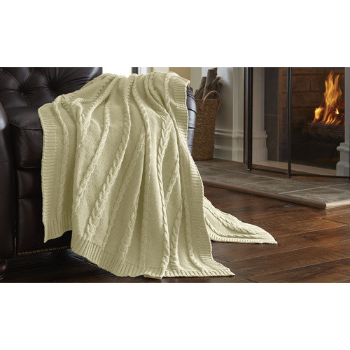 East End Living 50" x 60" Cable Knit Throw