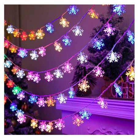 LED Christmas Lights Set Simulation Snowflakes Design Themed Xmas Pendants Lights for Indoor Outdoor Warm White 1.5m-10LED 
LED Christmas Lights Set Simulation Snowflakes Design Themed Xmas Pendants Lights for Indoor Outdoor Warm White 1.5m-10LED