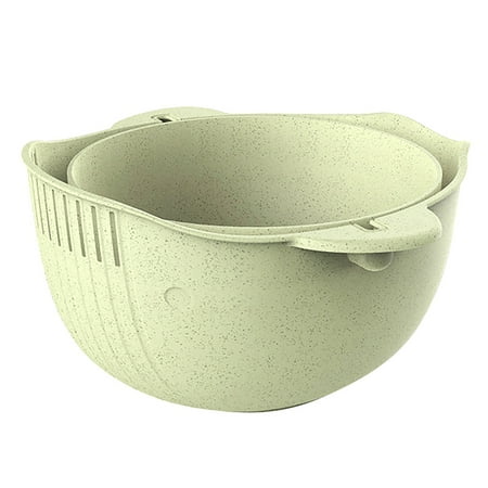2-in- Strainer/Colander & Double Drain Basket for Fruits Vegetable Cleaning Washing Mixing Green
2-in- Strainer/Colander & Double Drain Basket for Fruits Vegetable Cleaning Washing Mixing Green