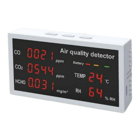 5 in 1 Sensor Air Quality Monitor Temperature Humidity CO CO2 Formaldehide Detector
5 in 1 Sensor Air Quality Monitor Temperature Humidity CO CO2 Formaldehide Detector